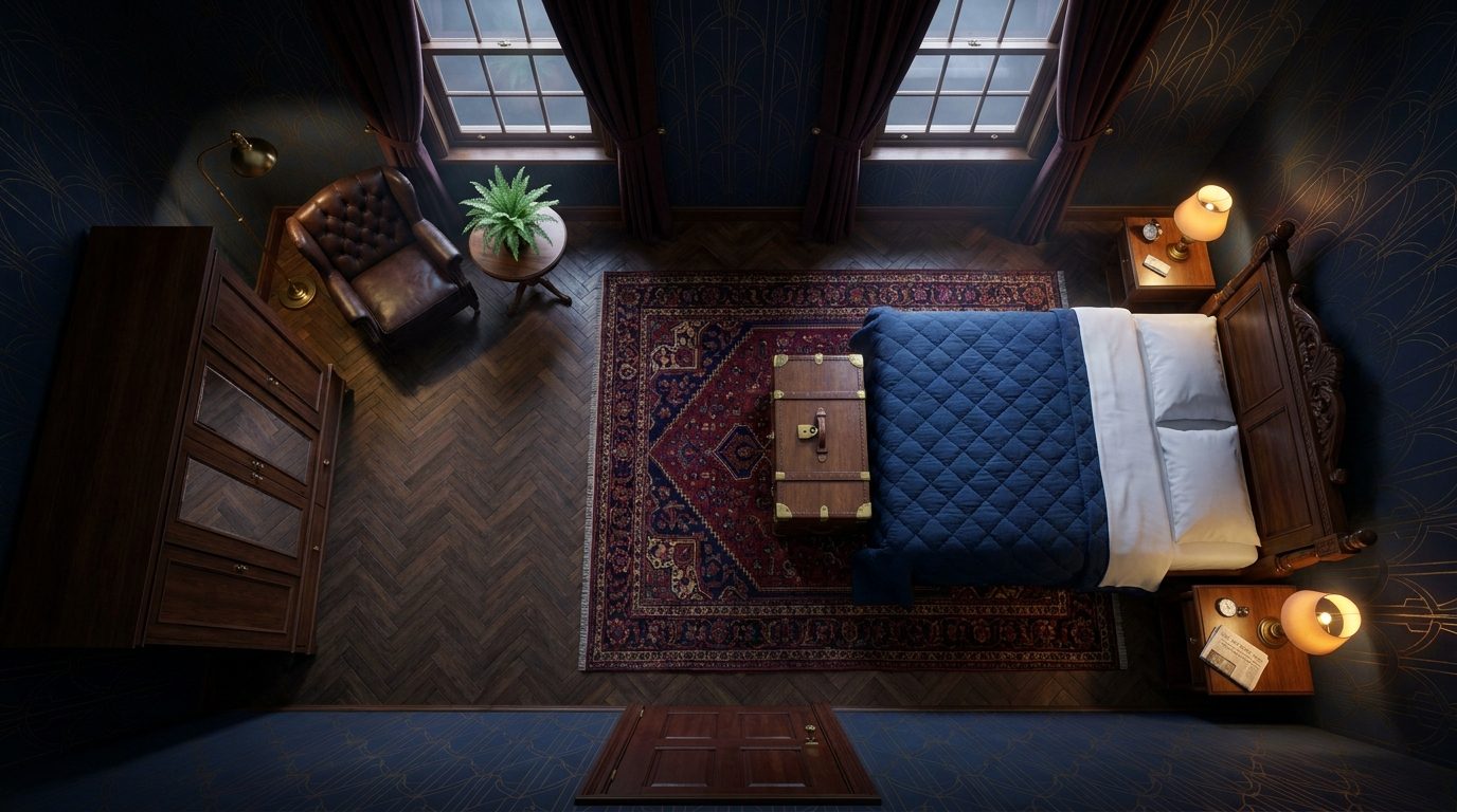 Vintage 1930s Bedroom scene 1