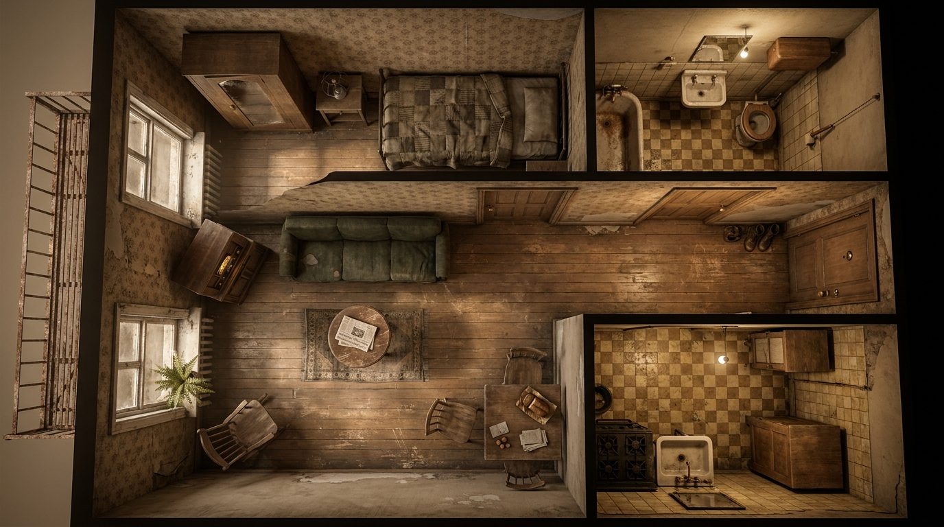 Modest Working Class Apartment scene 1