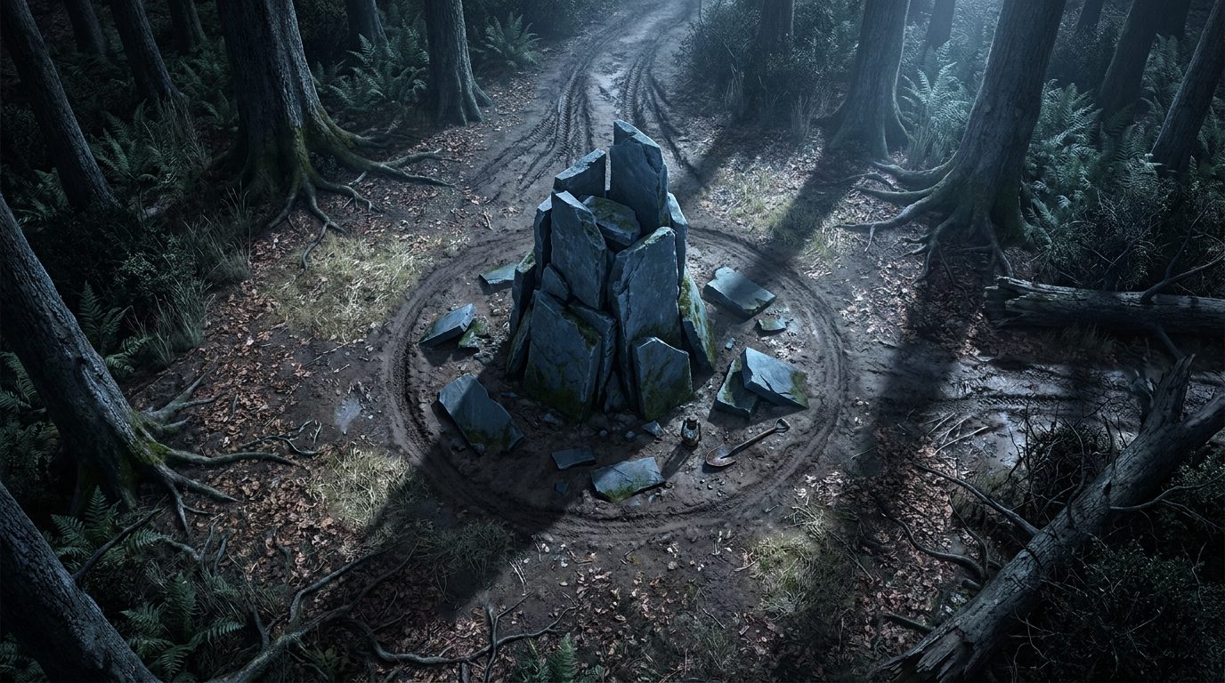 Claro de la Misteriosa Torre de Piedra