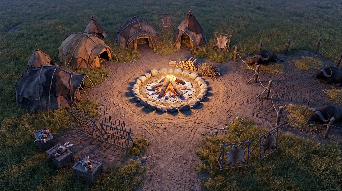 Campement Nomade en Peaux scene 1