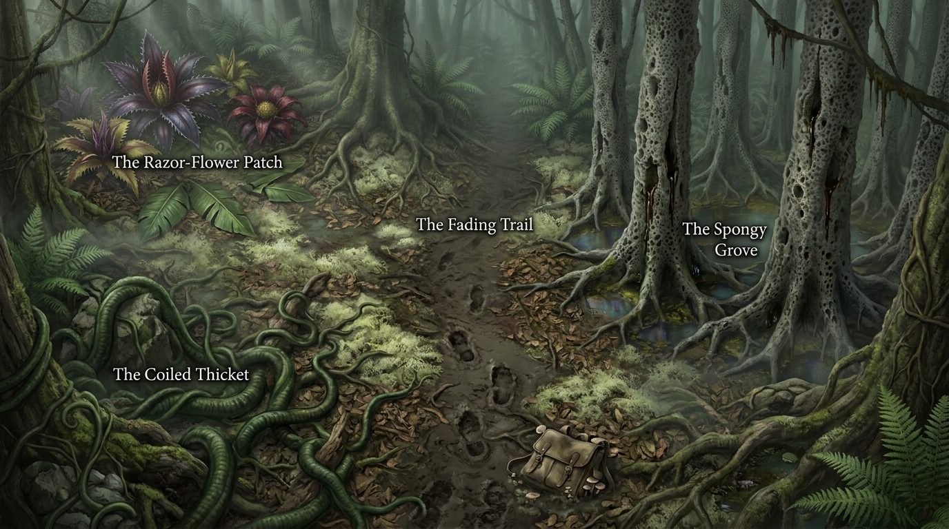 Dense Foggy Alien Jungle scene 1