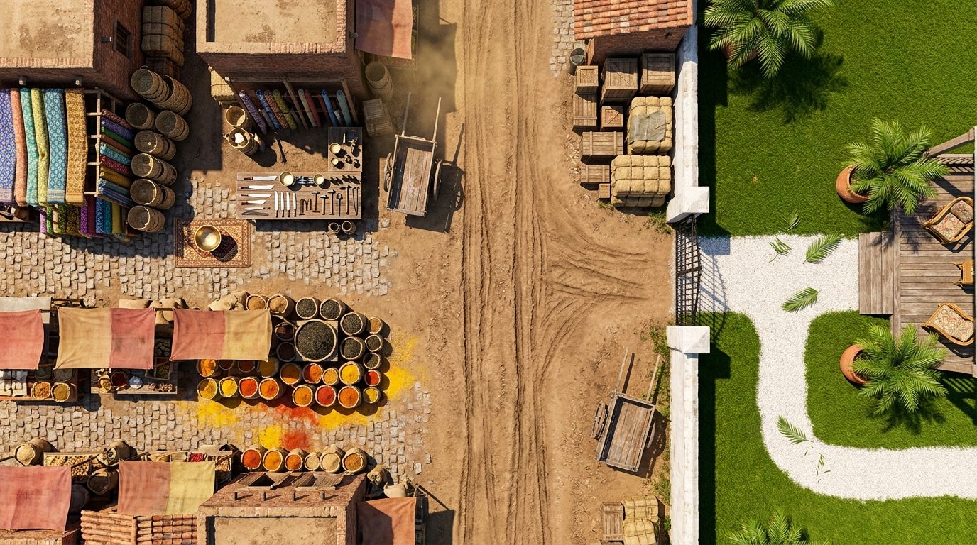 Animado Bazar Colonial scene 1