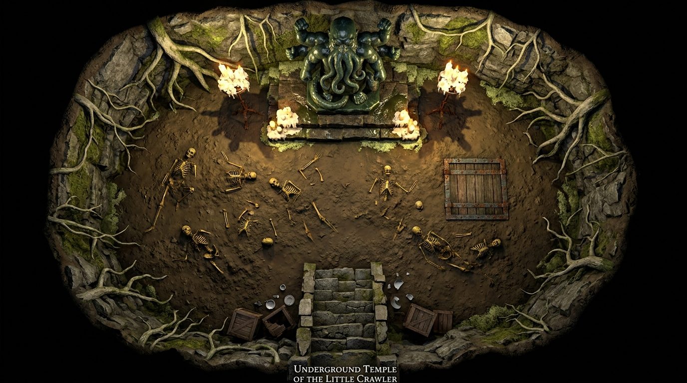 Underground Cult Temple scene 1