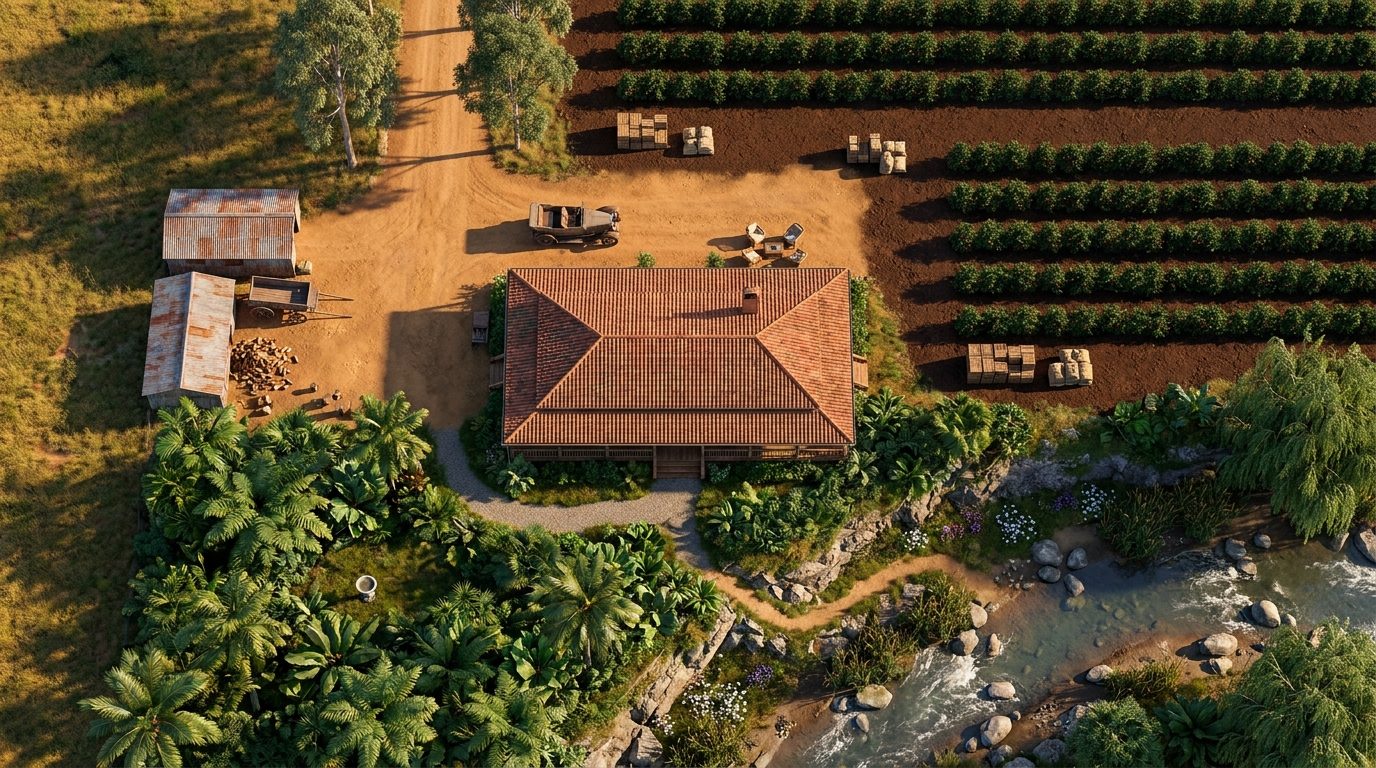 Vaste Plantation de Café scene 1