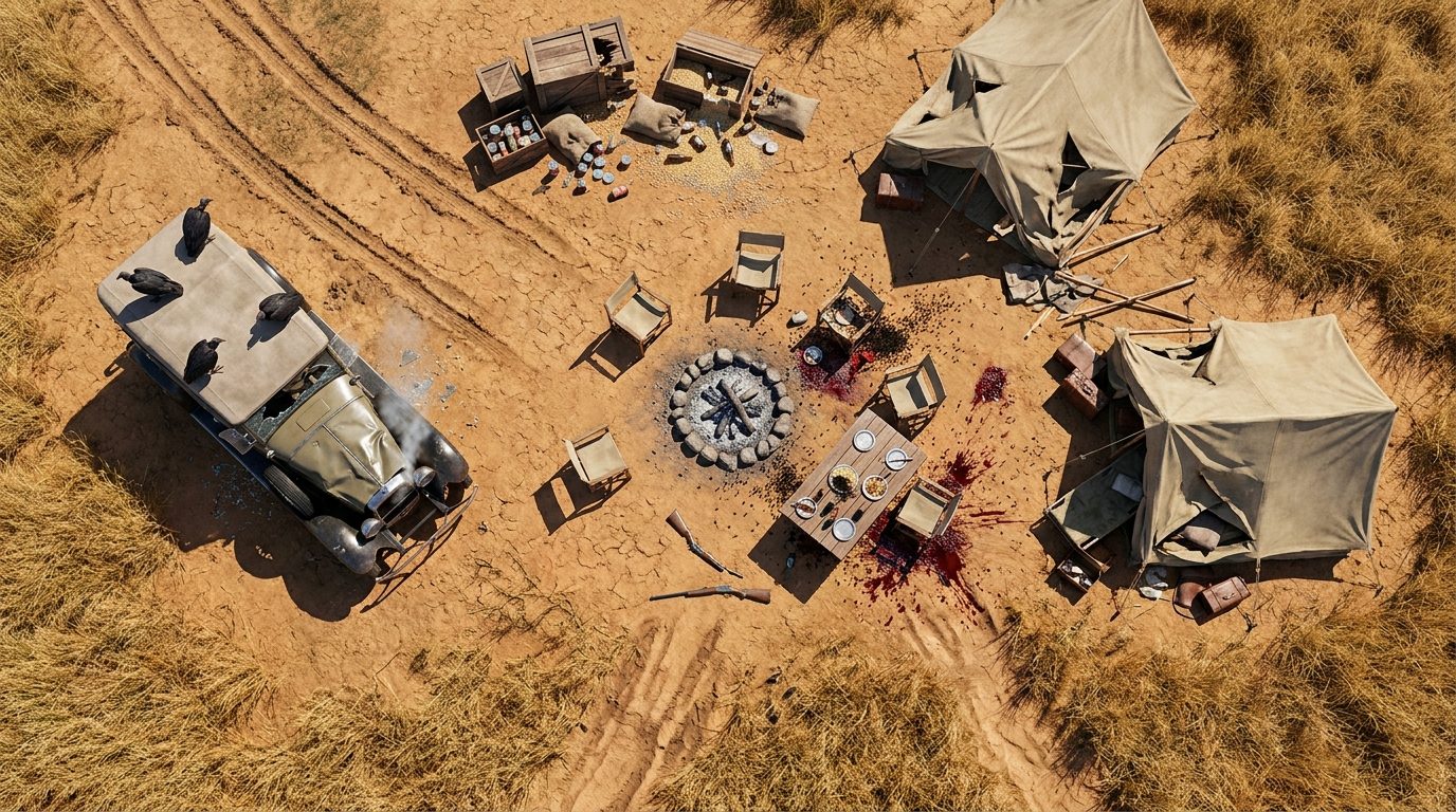 Campamento de Safari Destruido
