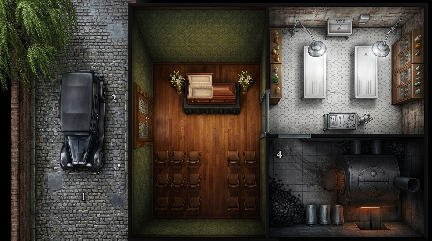 1920s Macabre Funeral Home and Mortuary