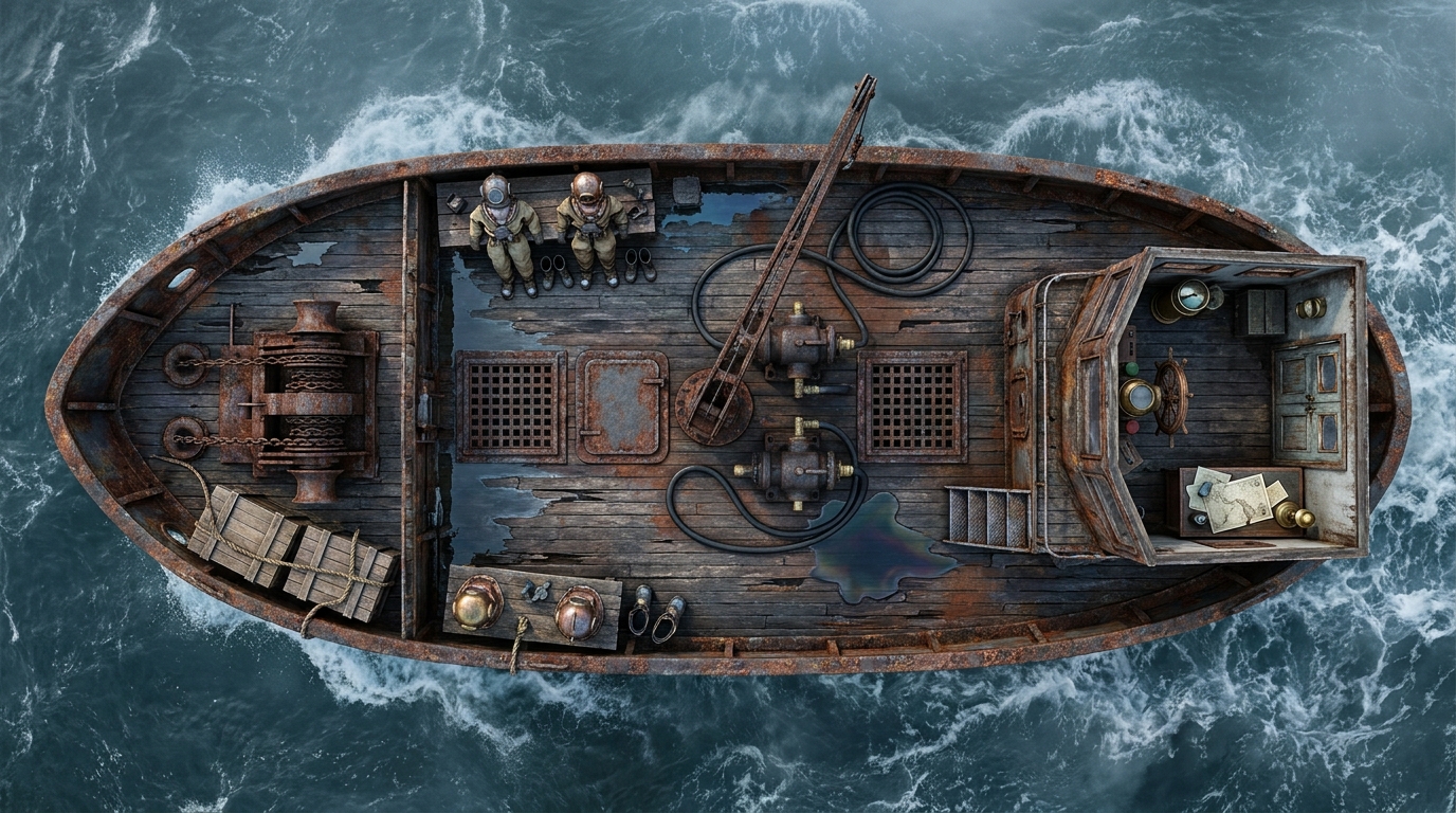Rusty Steamboat Deck
