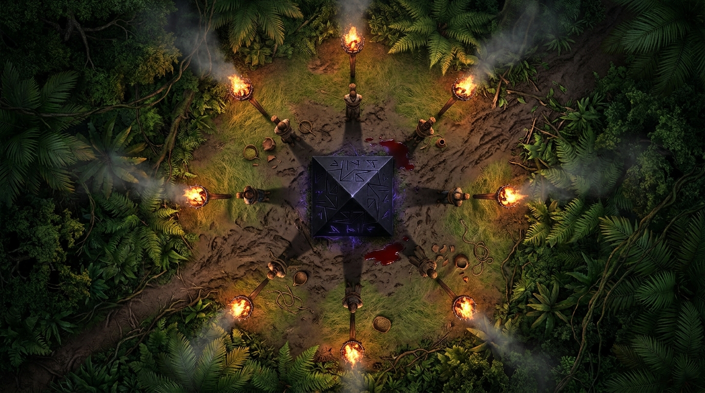 Dark Jungle Cultist Monolith Clearing
