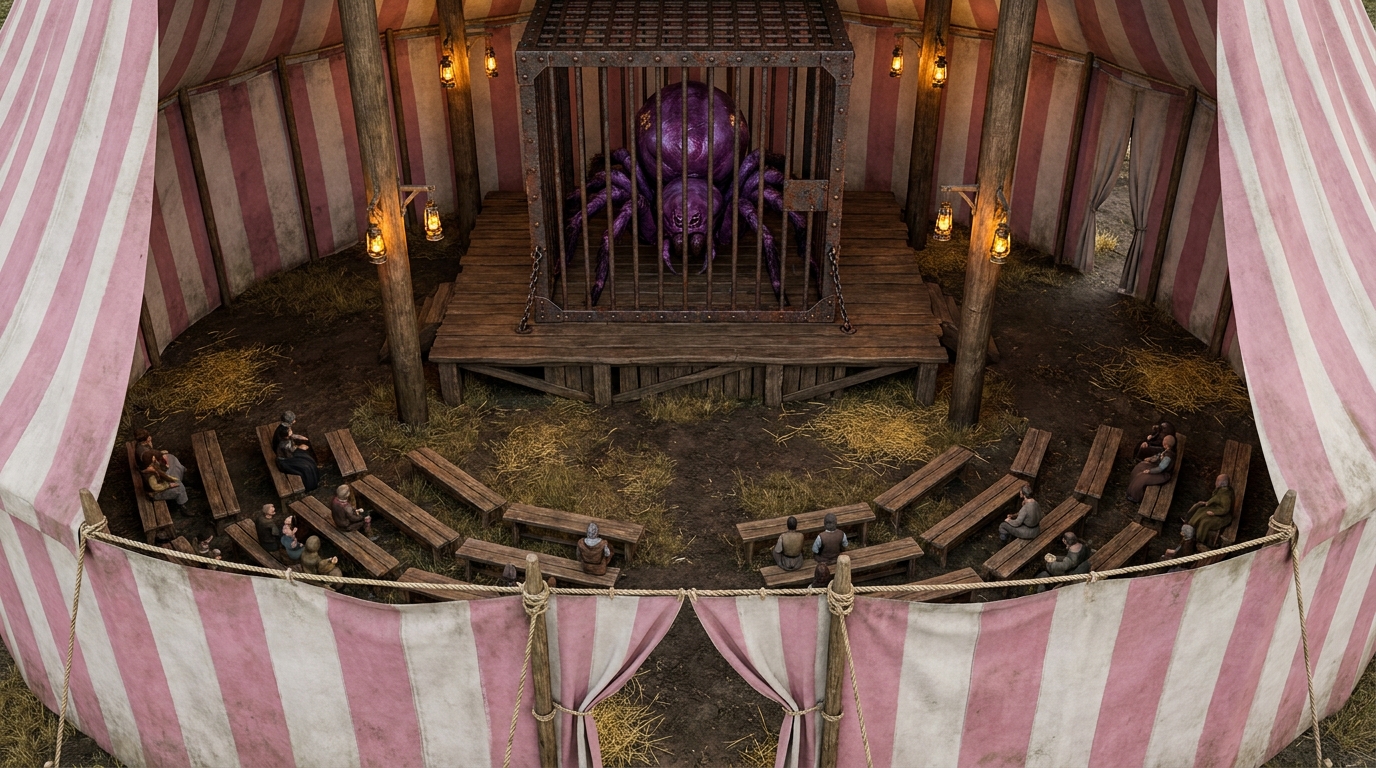 Carnival Tent with Monster Cage