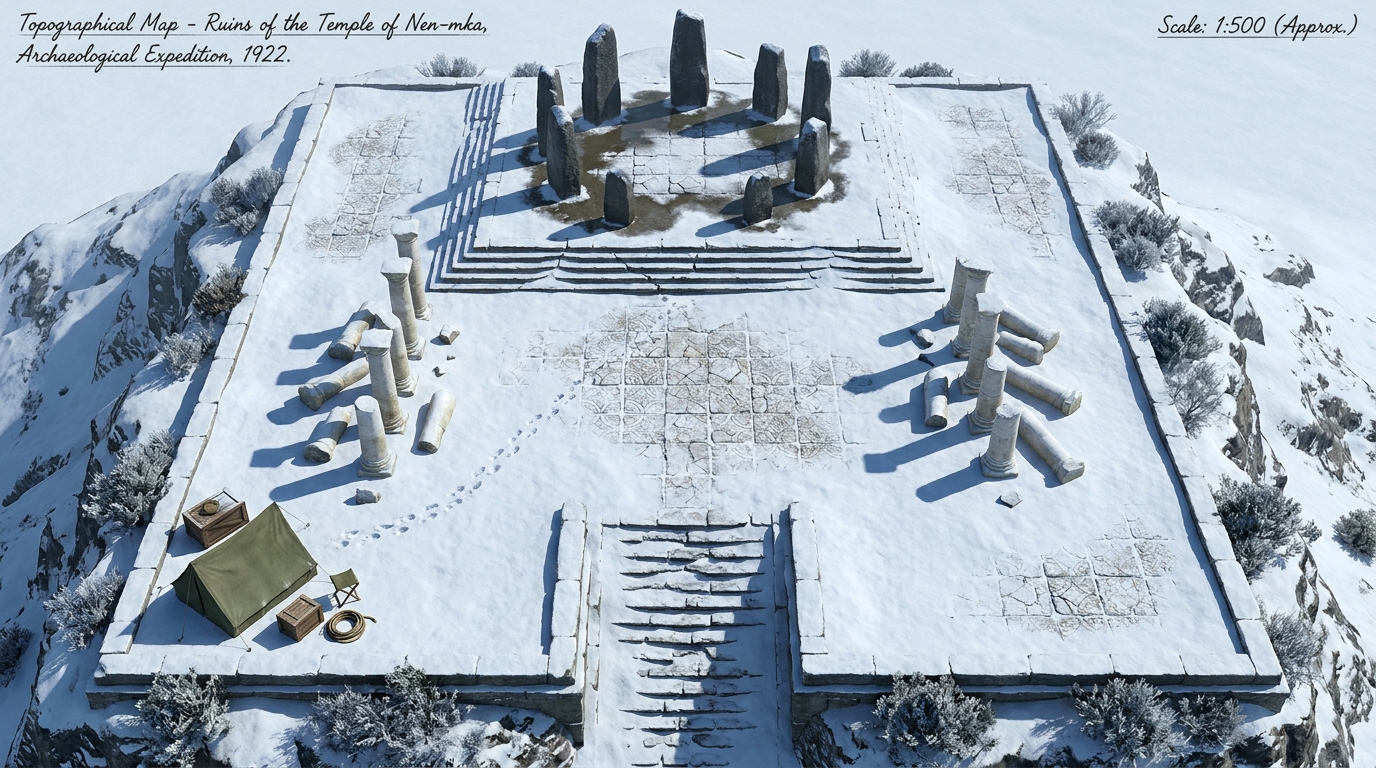 Ancient Snowy Mountain Ruins