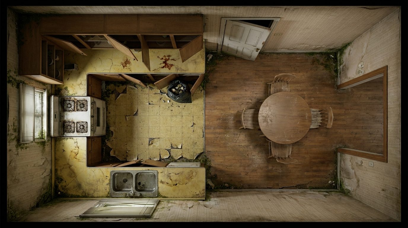 Cocina Retro Dilapidada