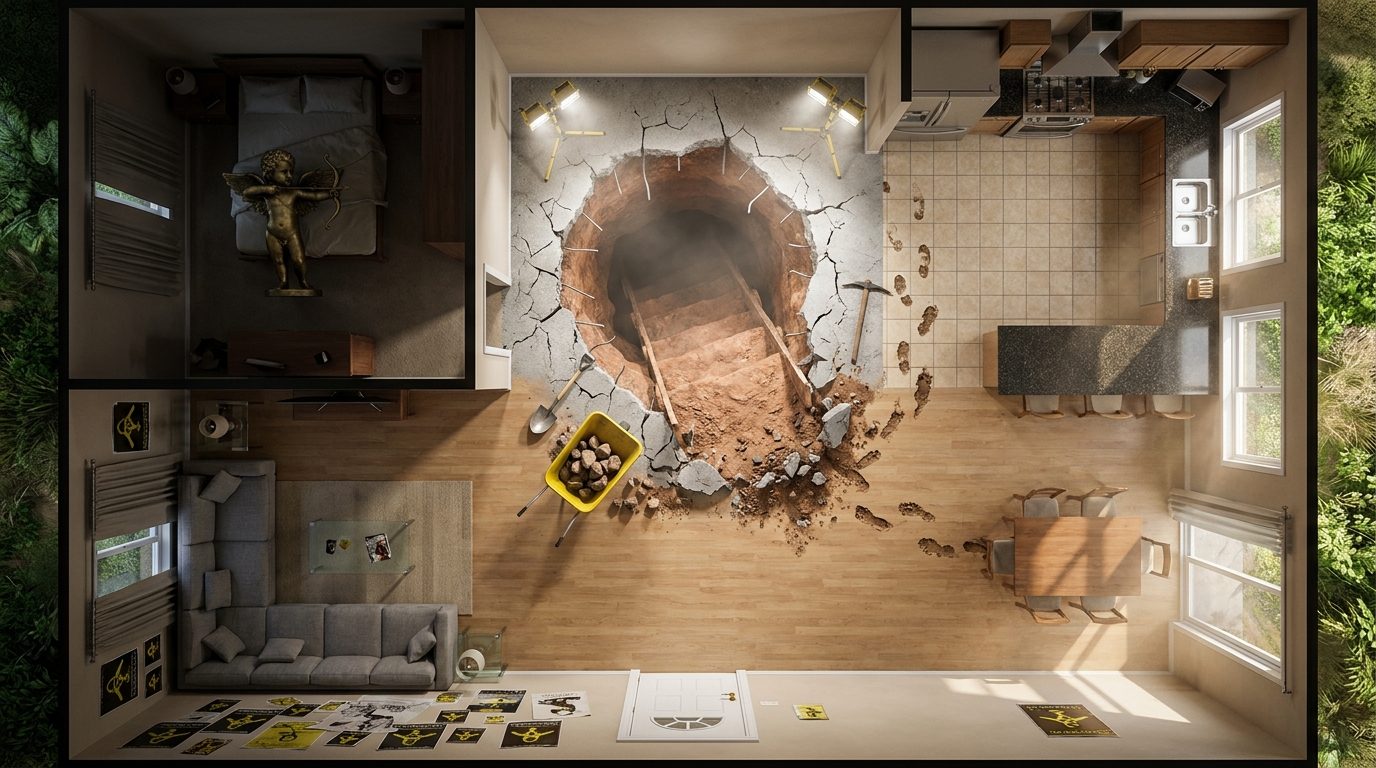 Excavated Suburban Home
