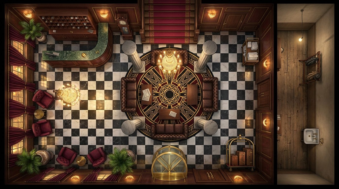 1920s Grand Hotel Interior