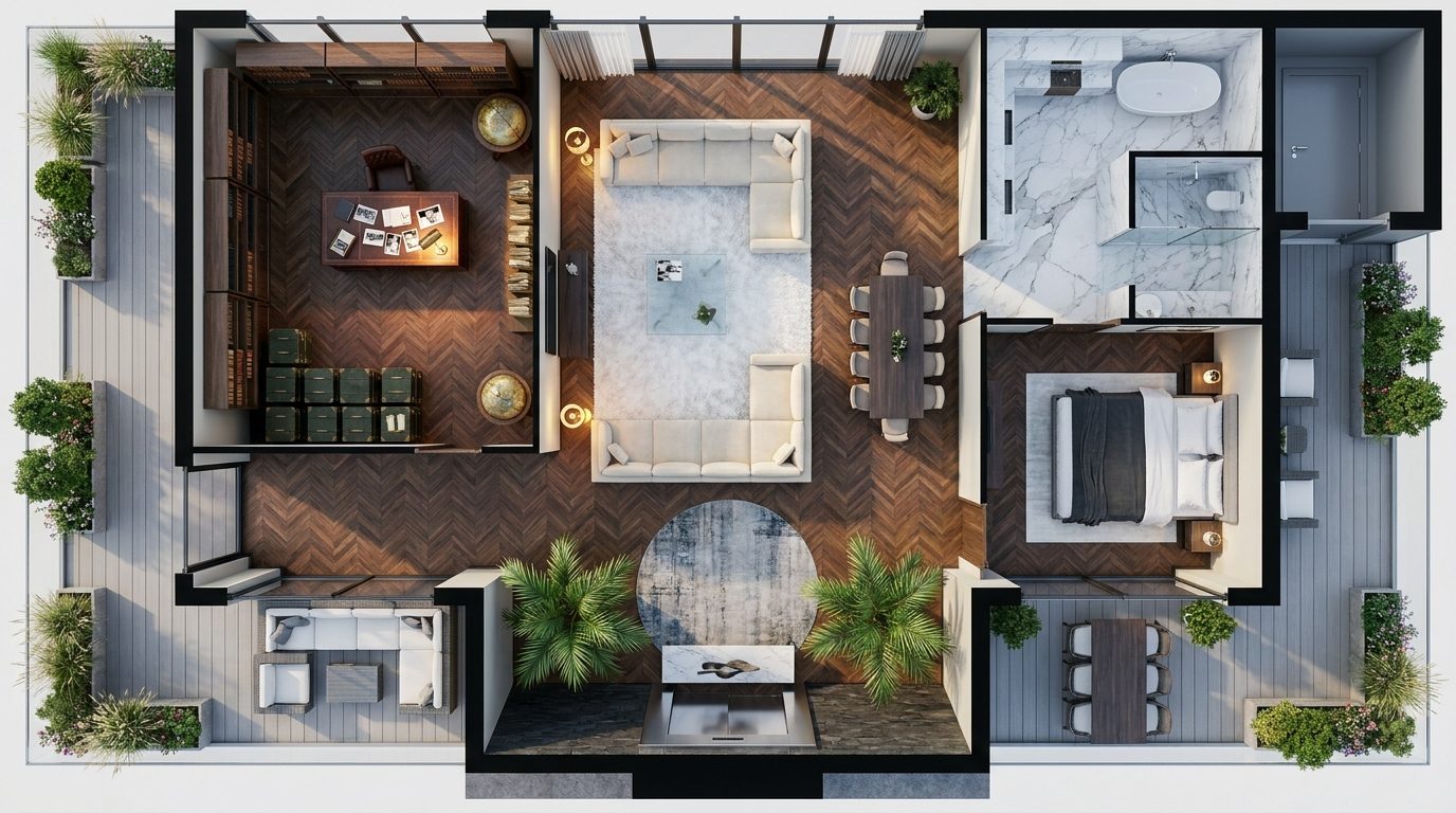 Skyscraper Luxury Penthouse