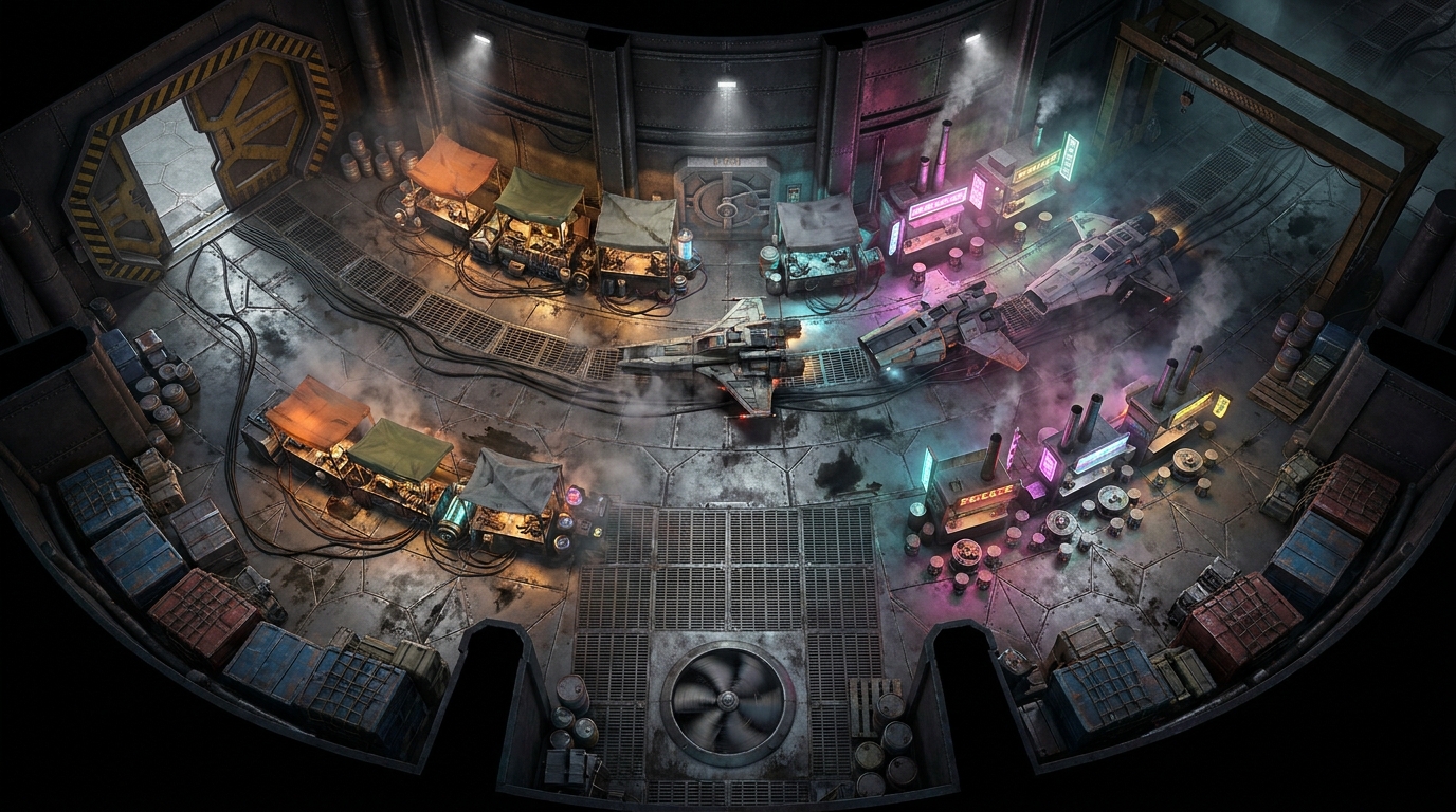 Massive Sci-Fi Market Corridor