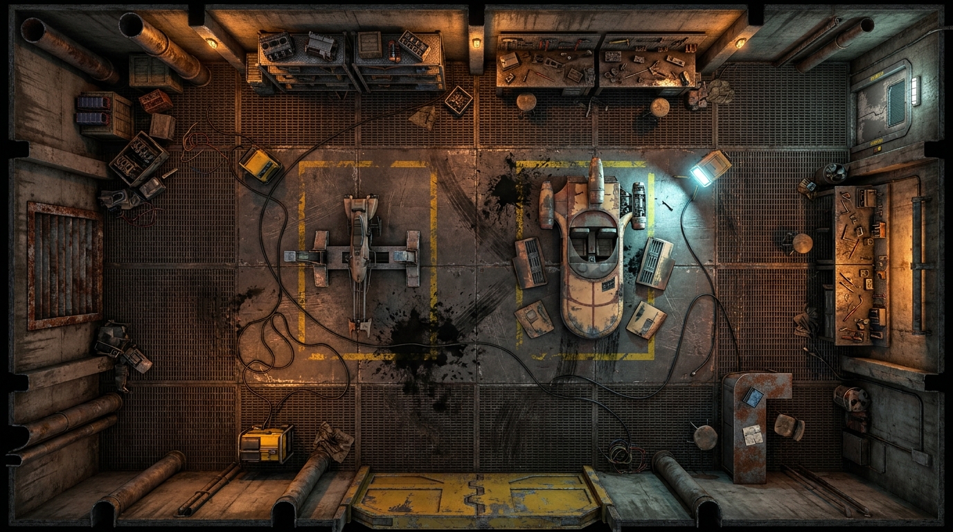 Hovercraft Mechanic Garage
