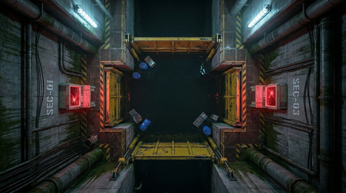 Flooded Concrete Overflow Tunnel