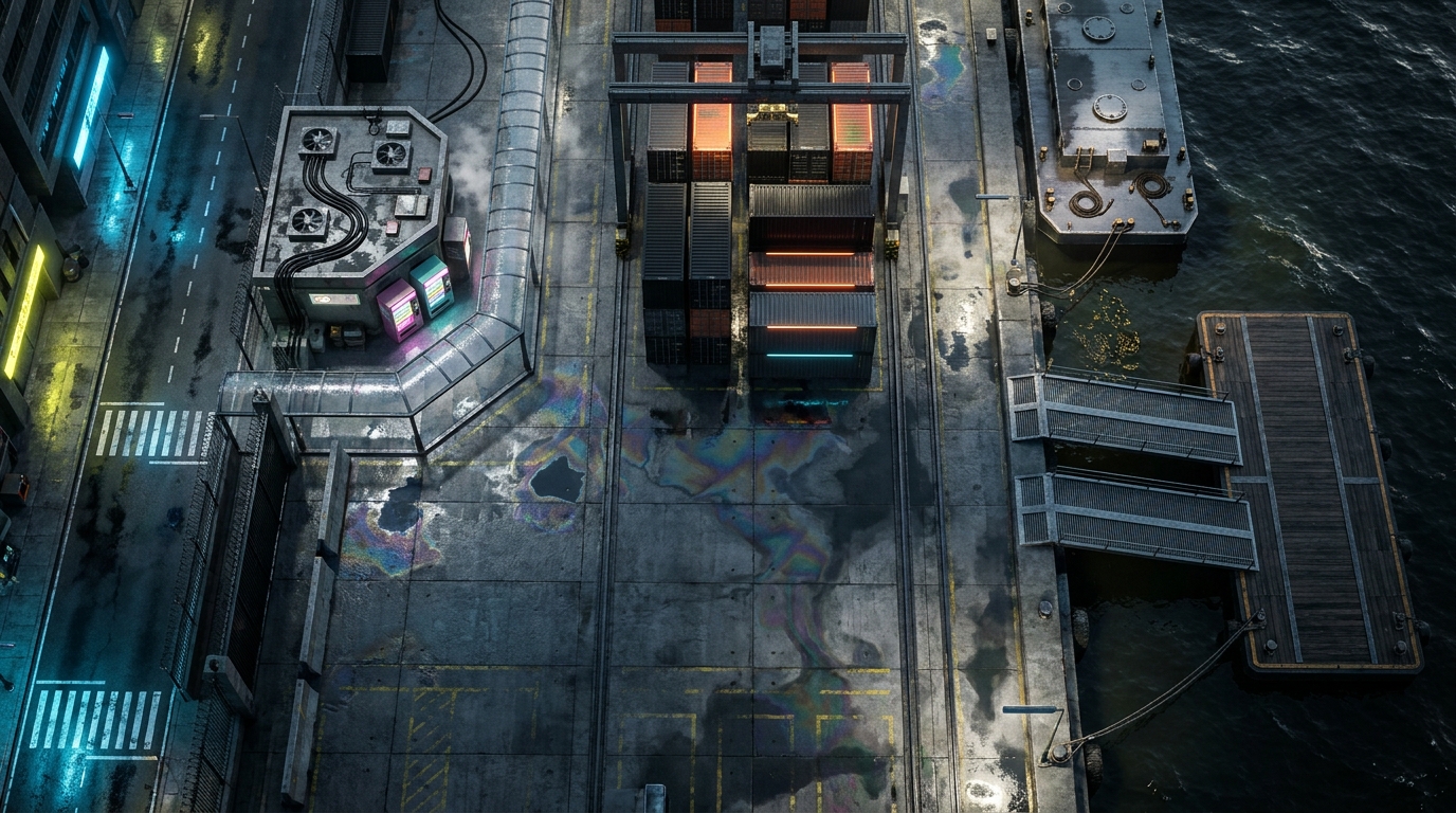 Bustling Southern Cargo Port