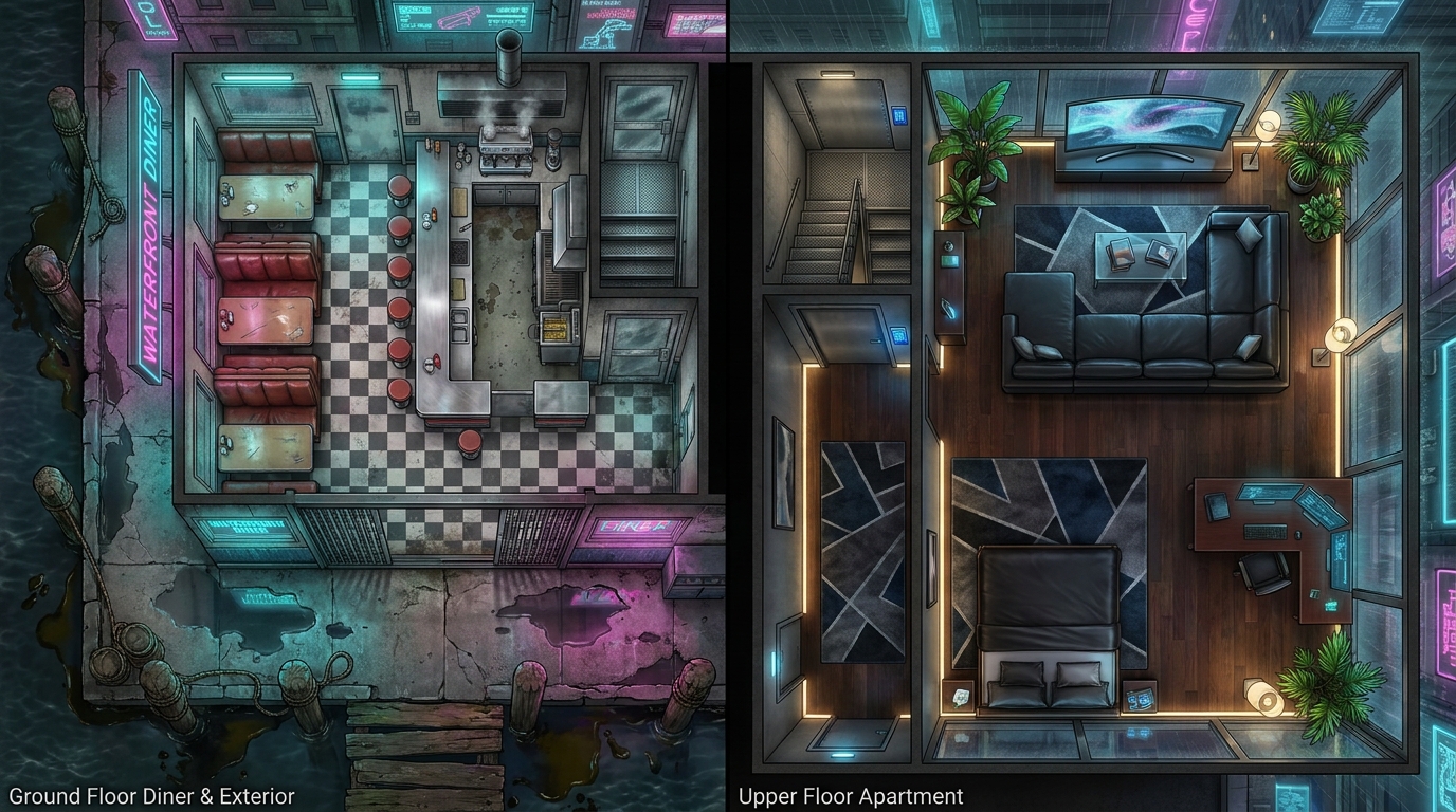 Investigator's Apartment and Diner