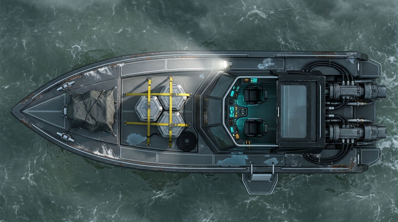 Smuggler Fast Boat Deck