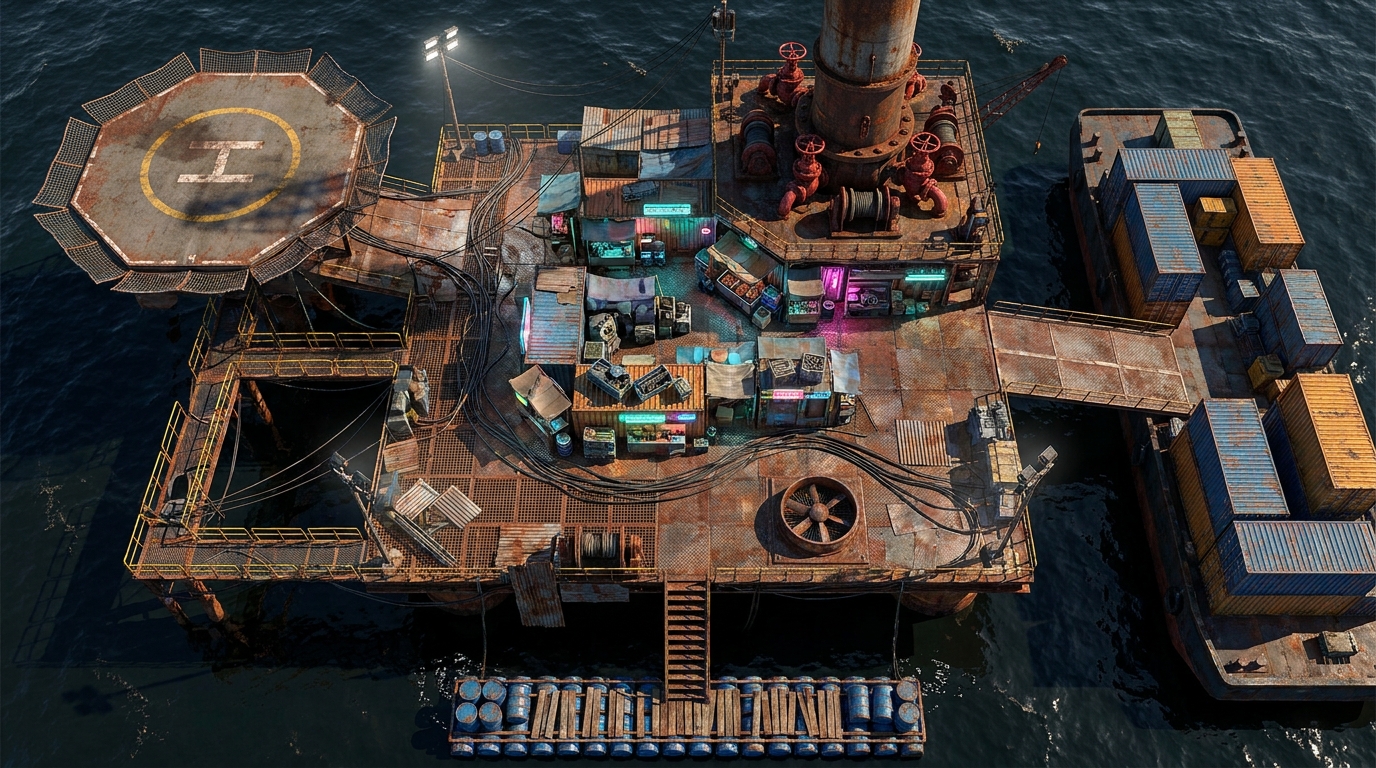 Floating Scrapper Oil Rig
