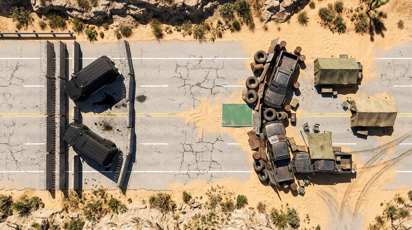 I-40 Border Checkpoint Siege