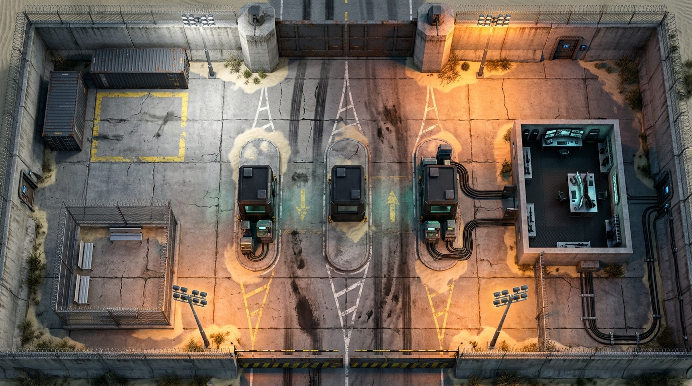 Dystopian Port Customs Zone