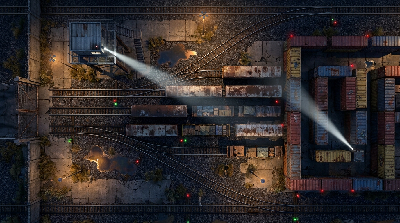 Estación de Clasificación de Carga Cyberpunk