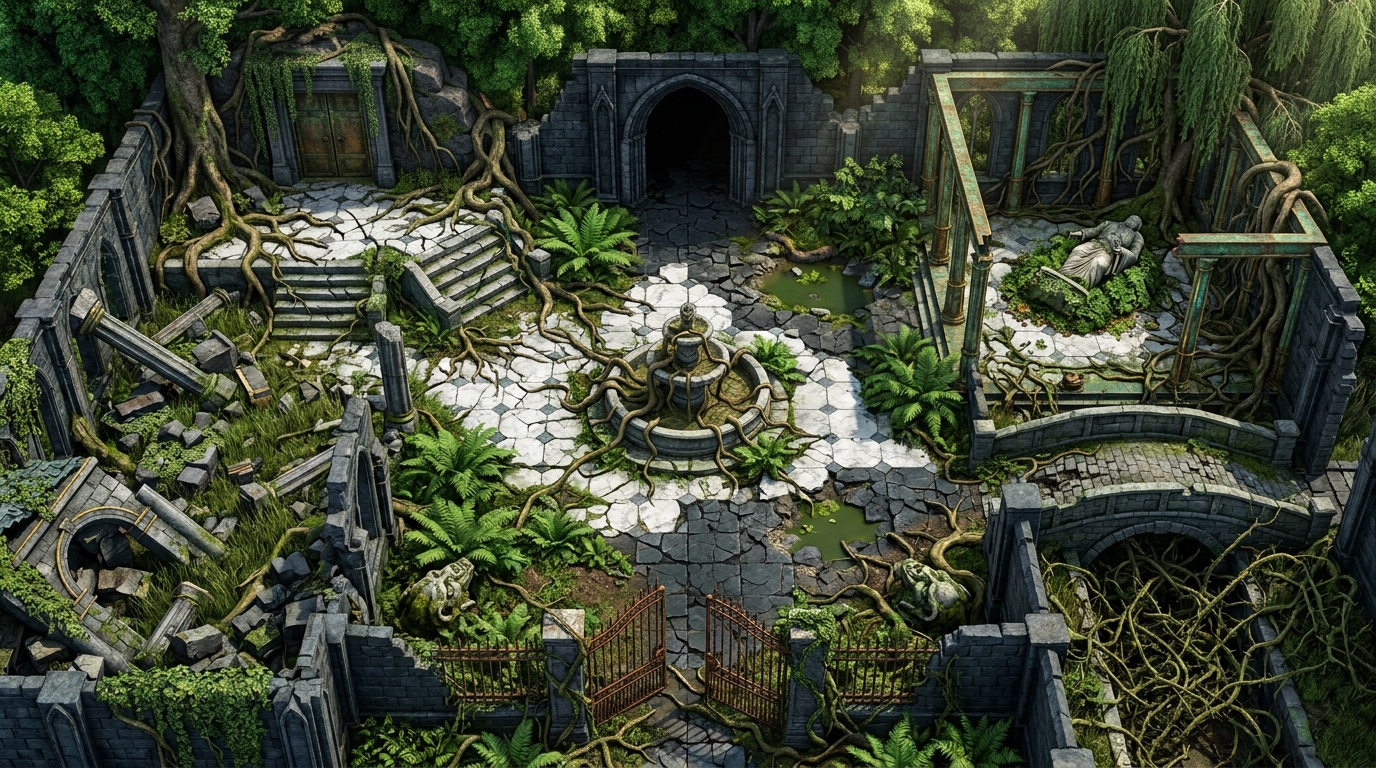 Overgrown Ruined Estate