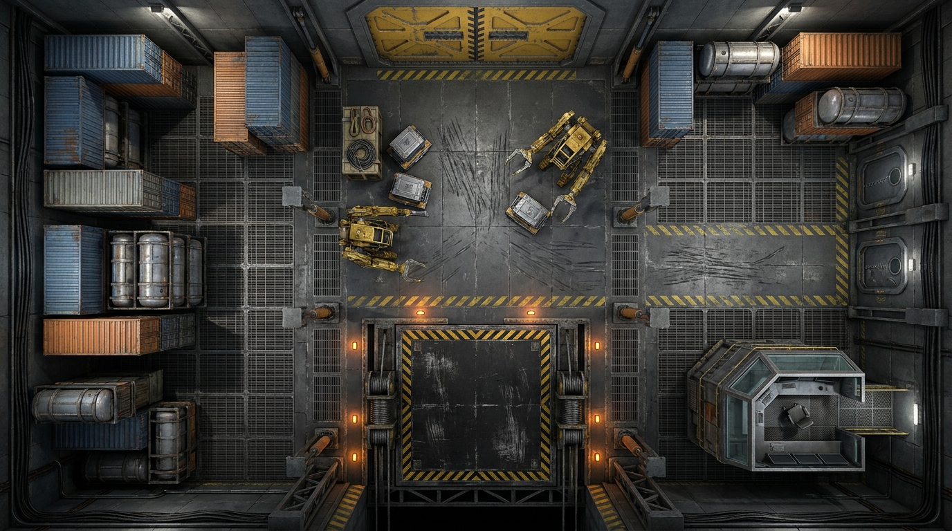 Sub-Deck Cargo Bay & Freight Elevator