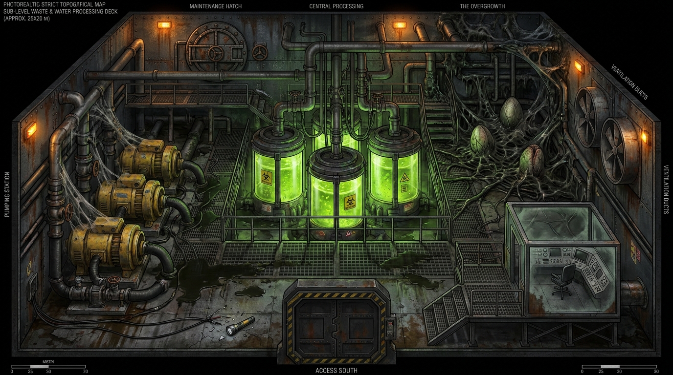 Sub-Level Waste & Water Processing Deck