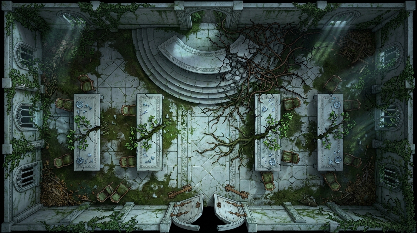 La Salle de Banquet en Ruines