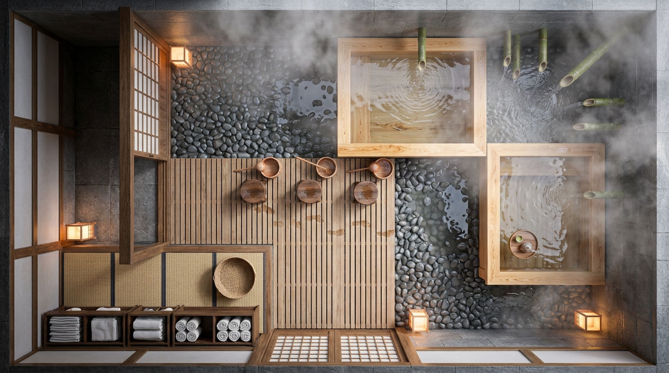 Serenos Baños Privados de Hinoki