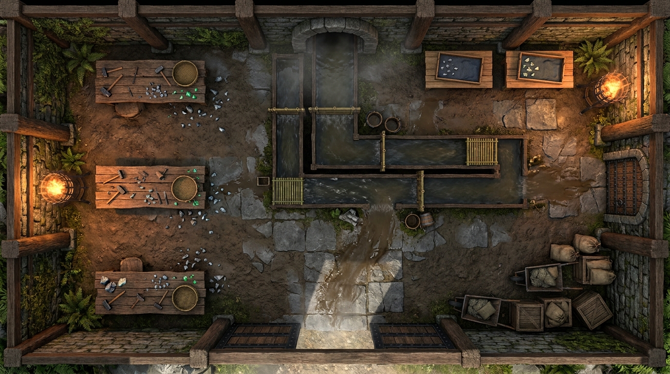 Atelier de Tri et de Lavage de Jade scene 1