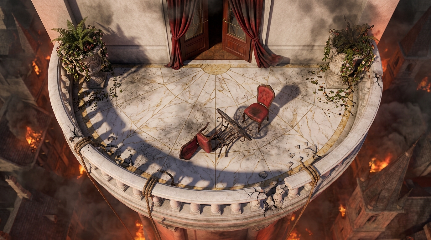 The Sovereign's Burning Balcony