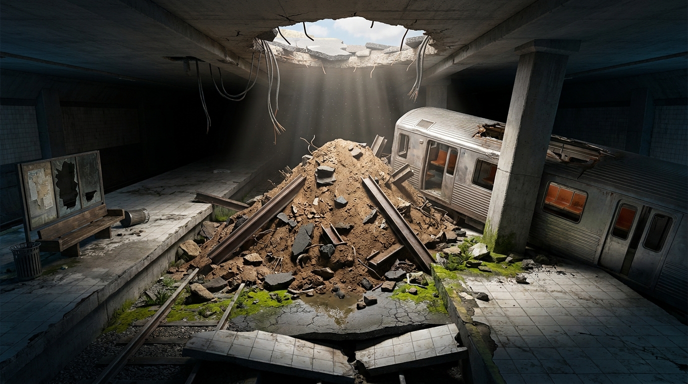 Subway Breach: Collapsed Metro Line
