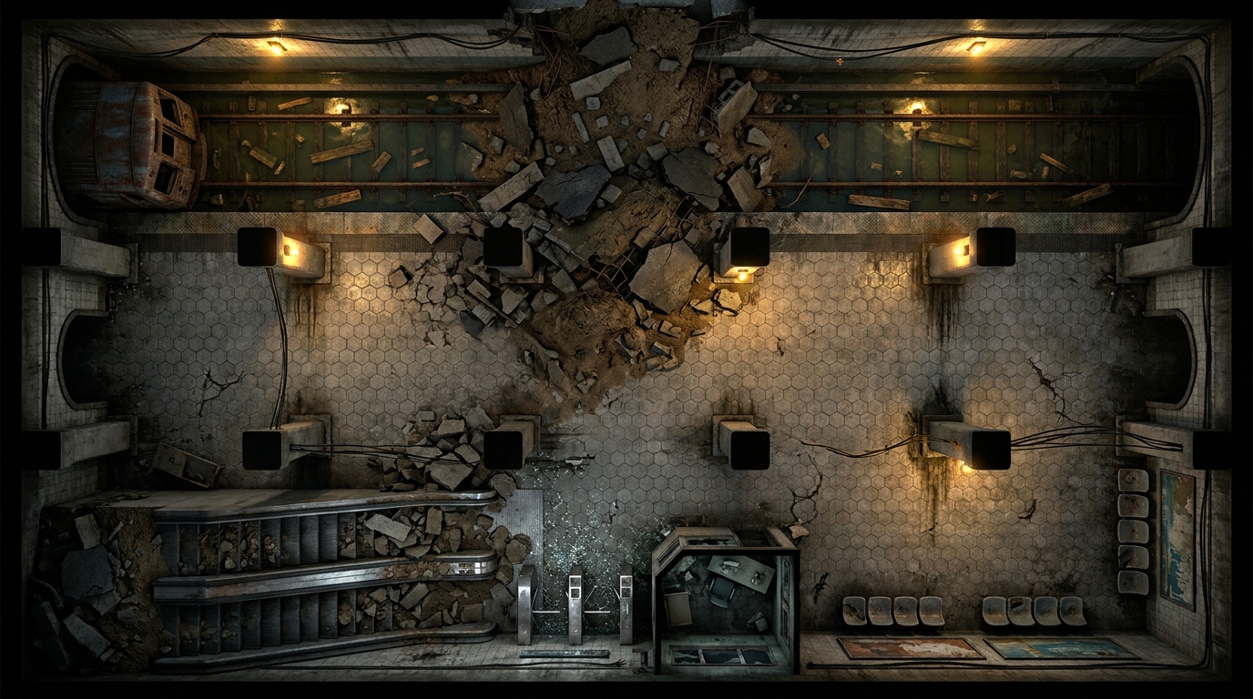 Ruined Subway Platform