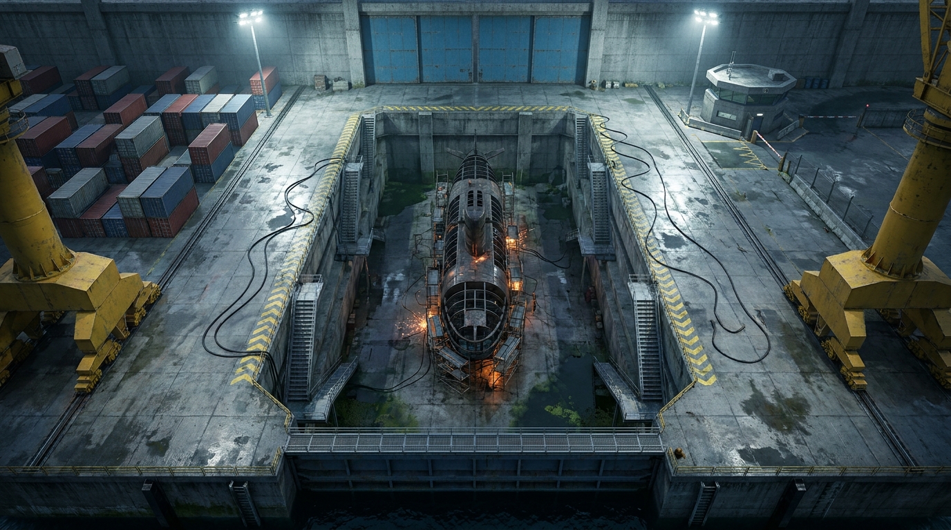 Monumental Dry Dock Shipyard
