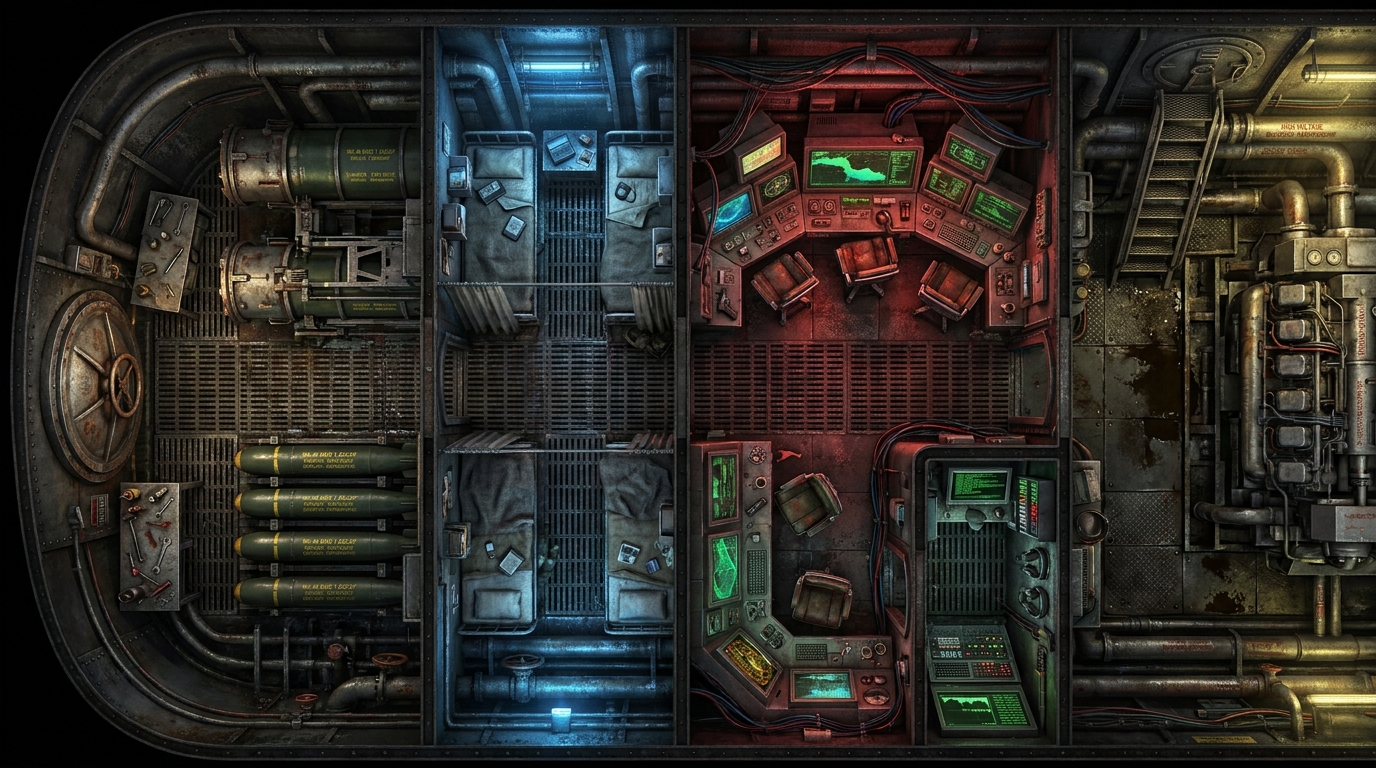 Attack Submarine Confined Interior