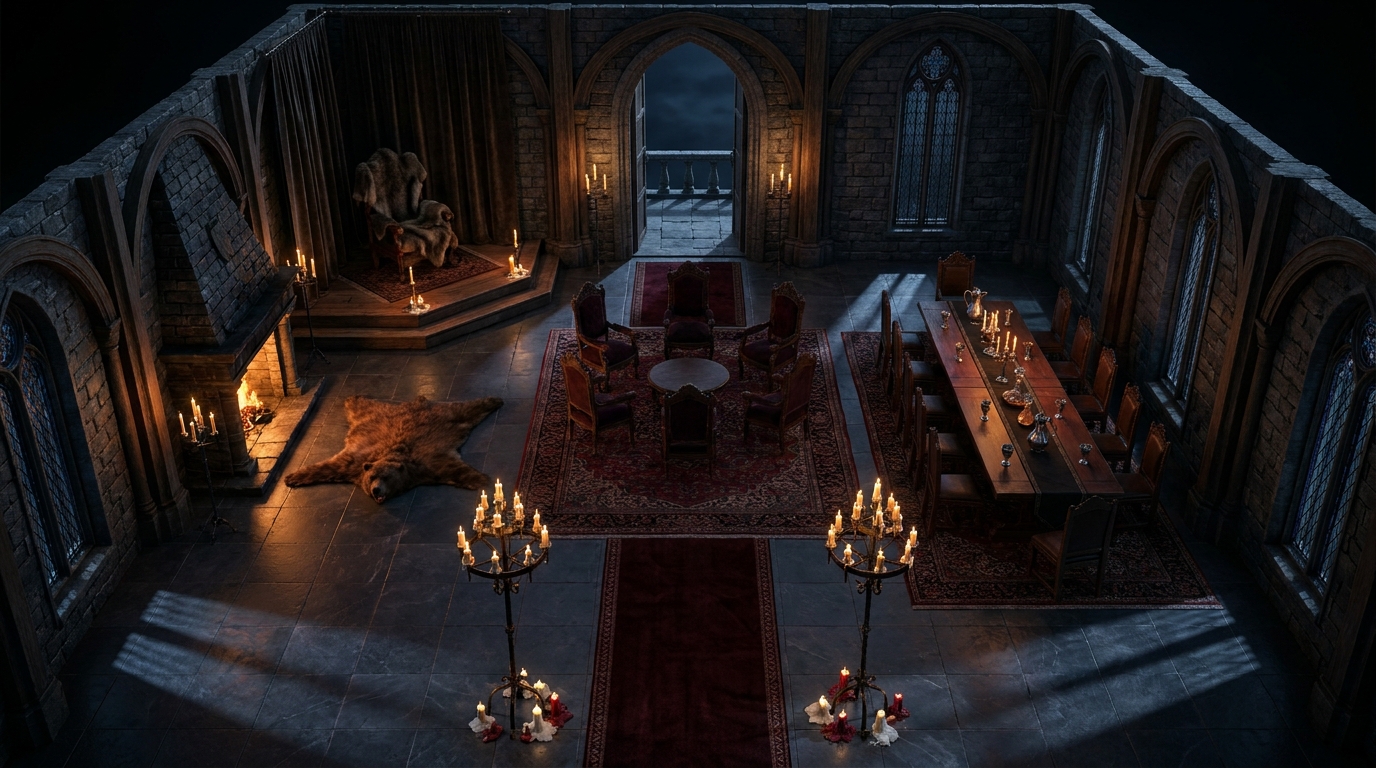 Dark Medieval Castle Reception