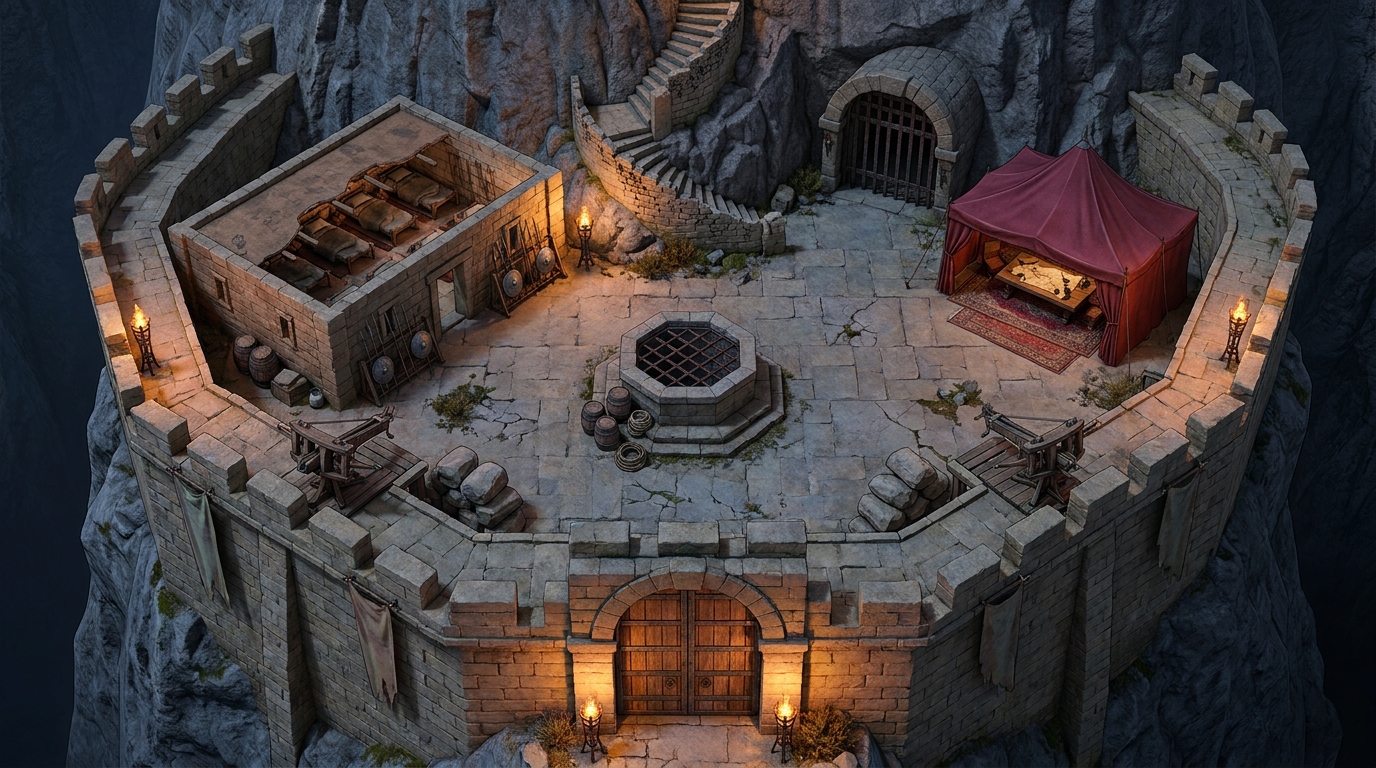 Isolated Mountain Citadel