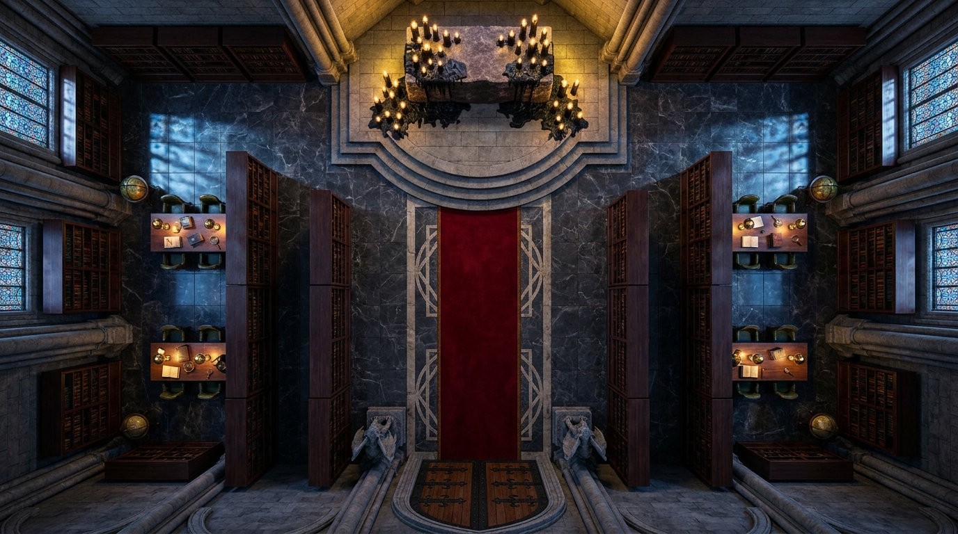 Forteresse Gothique et Bibliothèque Occulte
