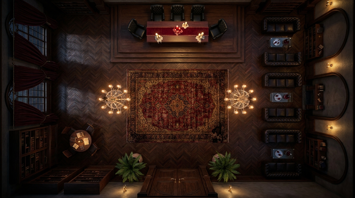 Salle de Rassemblement Occulte Bondée
