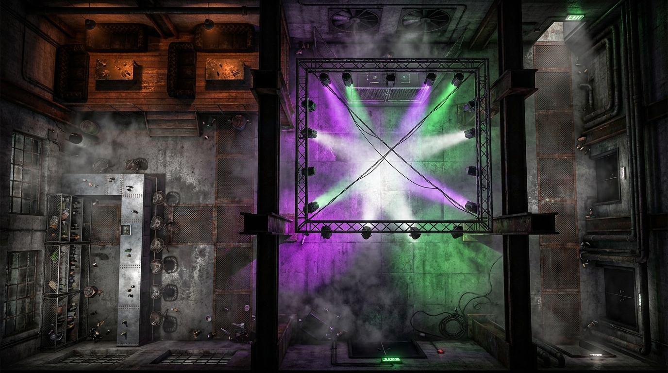 Grimy Industrial Gothic Nightclub