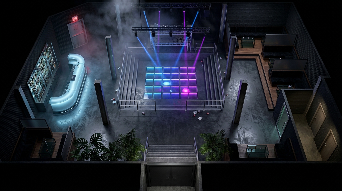 Underground Neon Nightclub