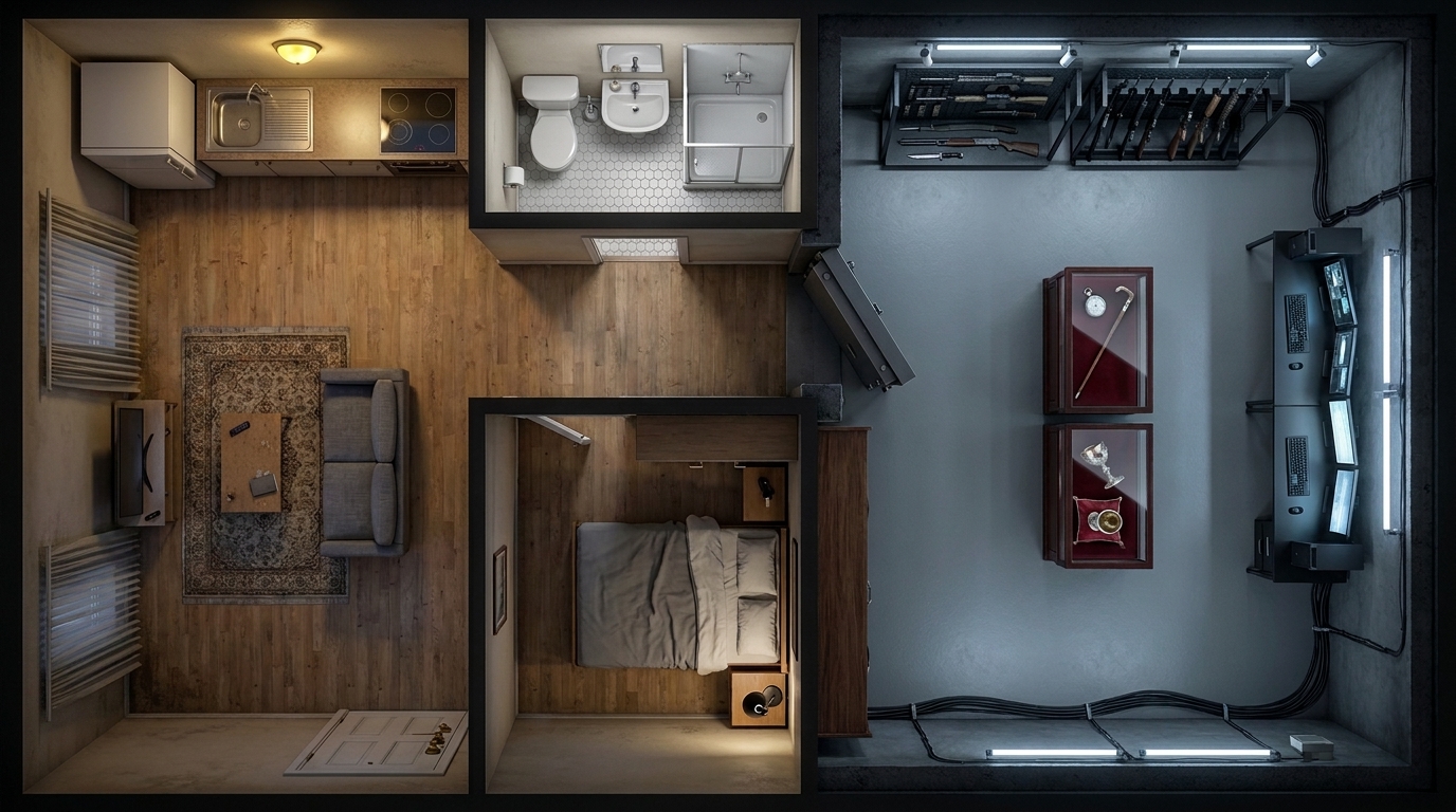 Modest Apartment and Hidden Panic Room