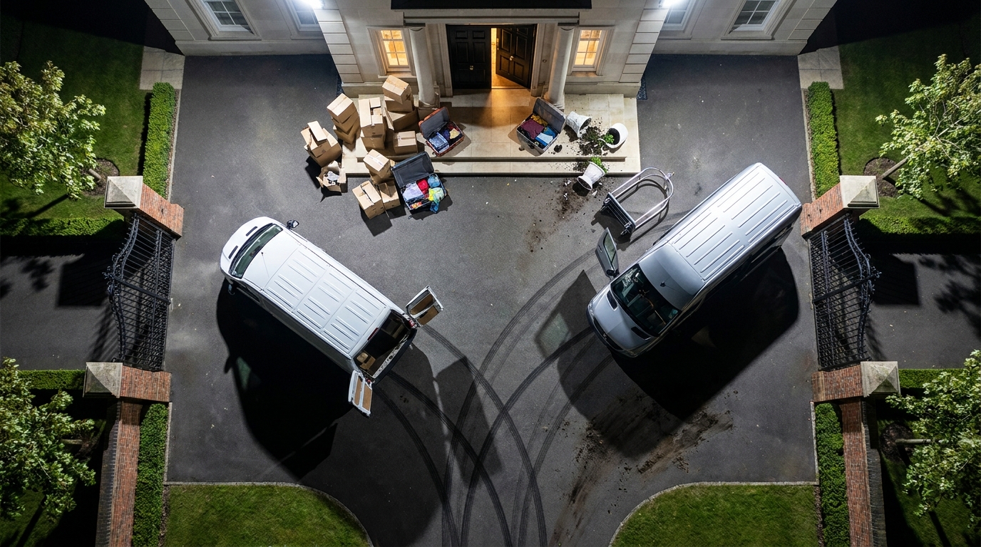 Chaotic Townhouse Driveway