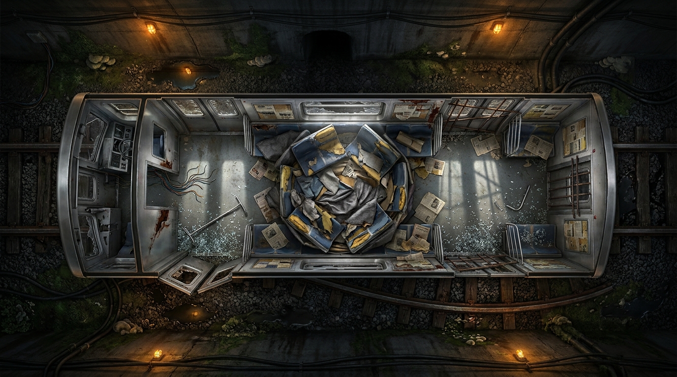 Crashed Subway Train Nest