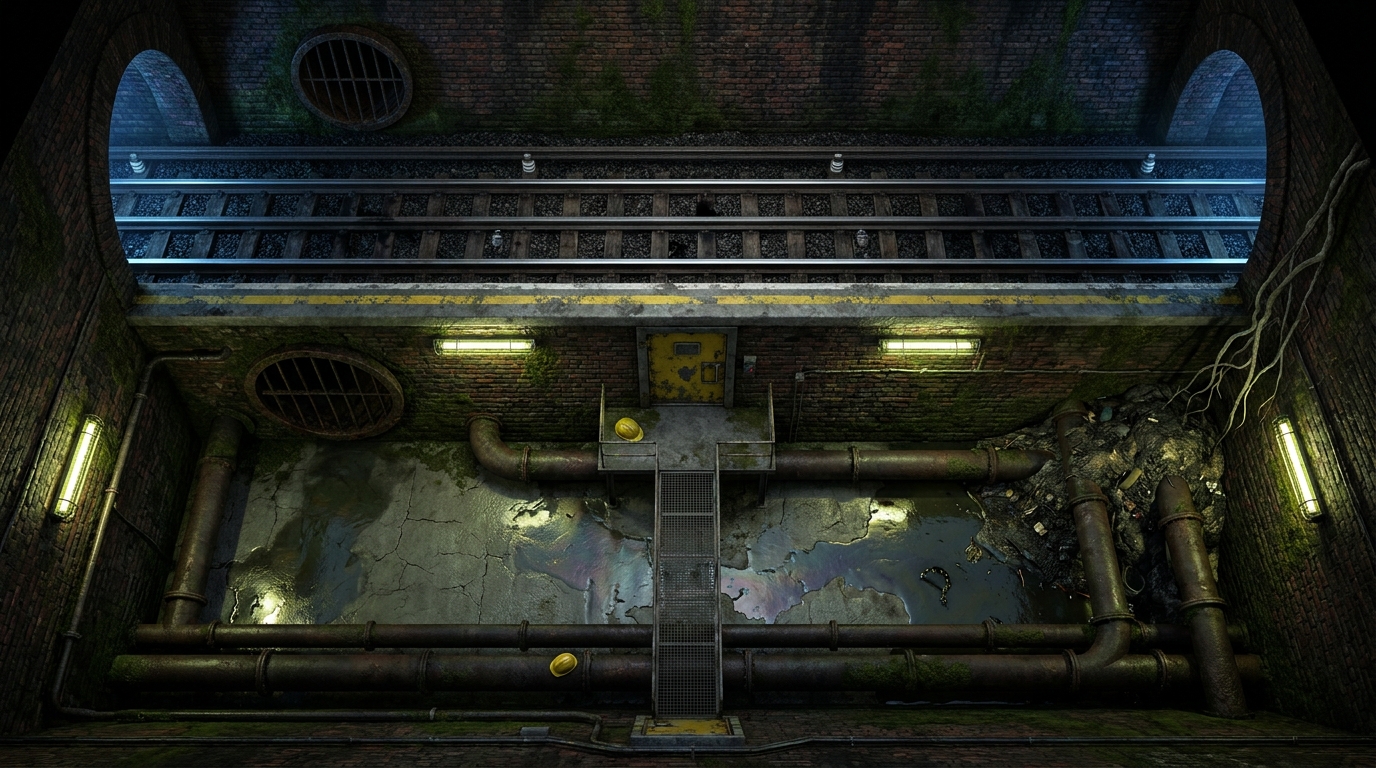 Underground Hideout and Subway Tracks