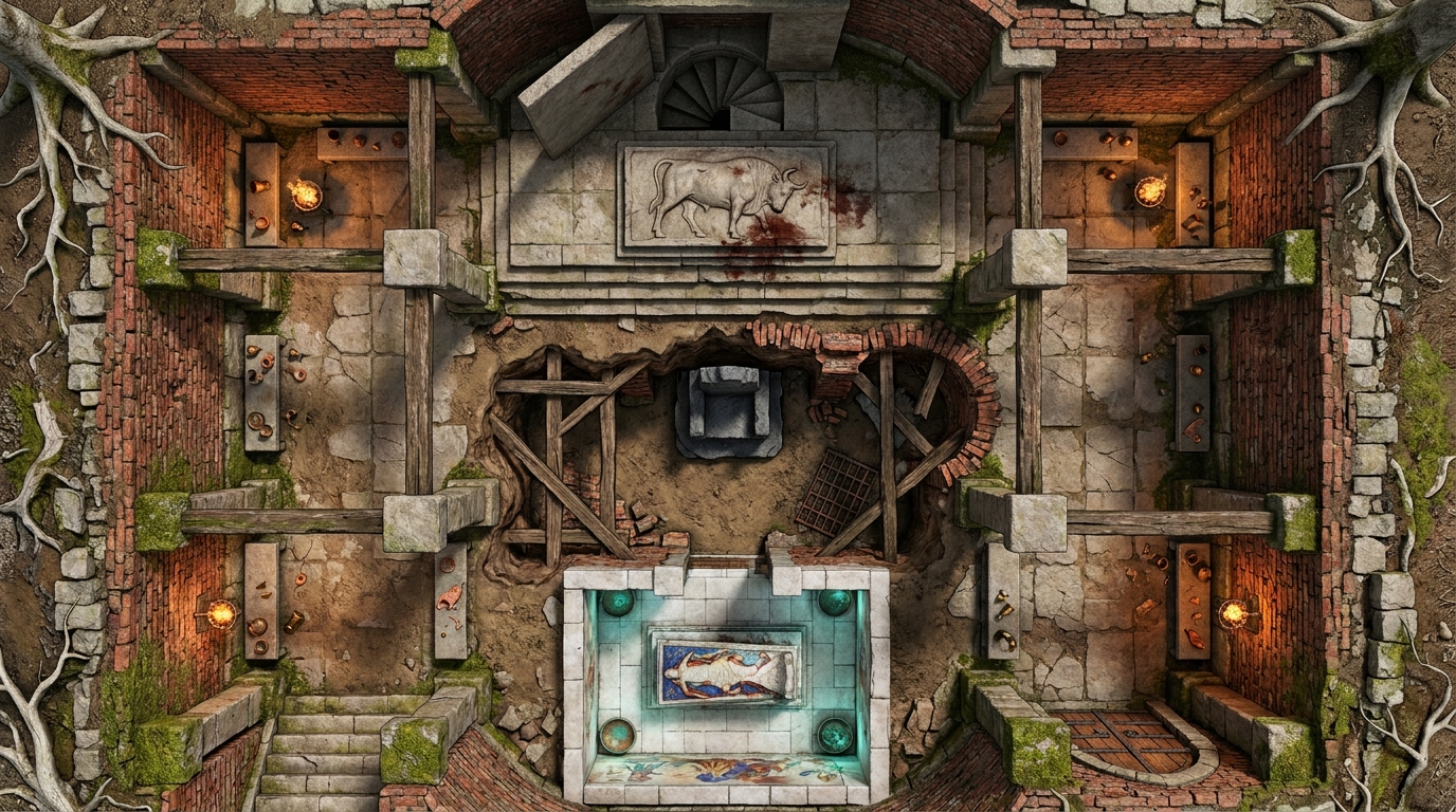Ancient Subterranean Temple and Crypt